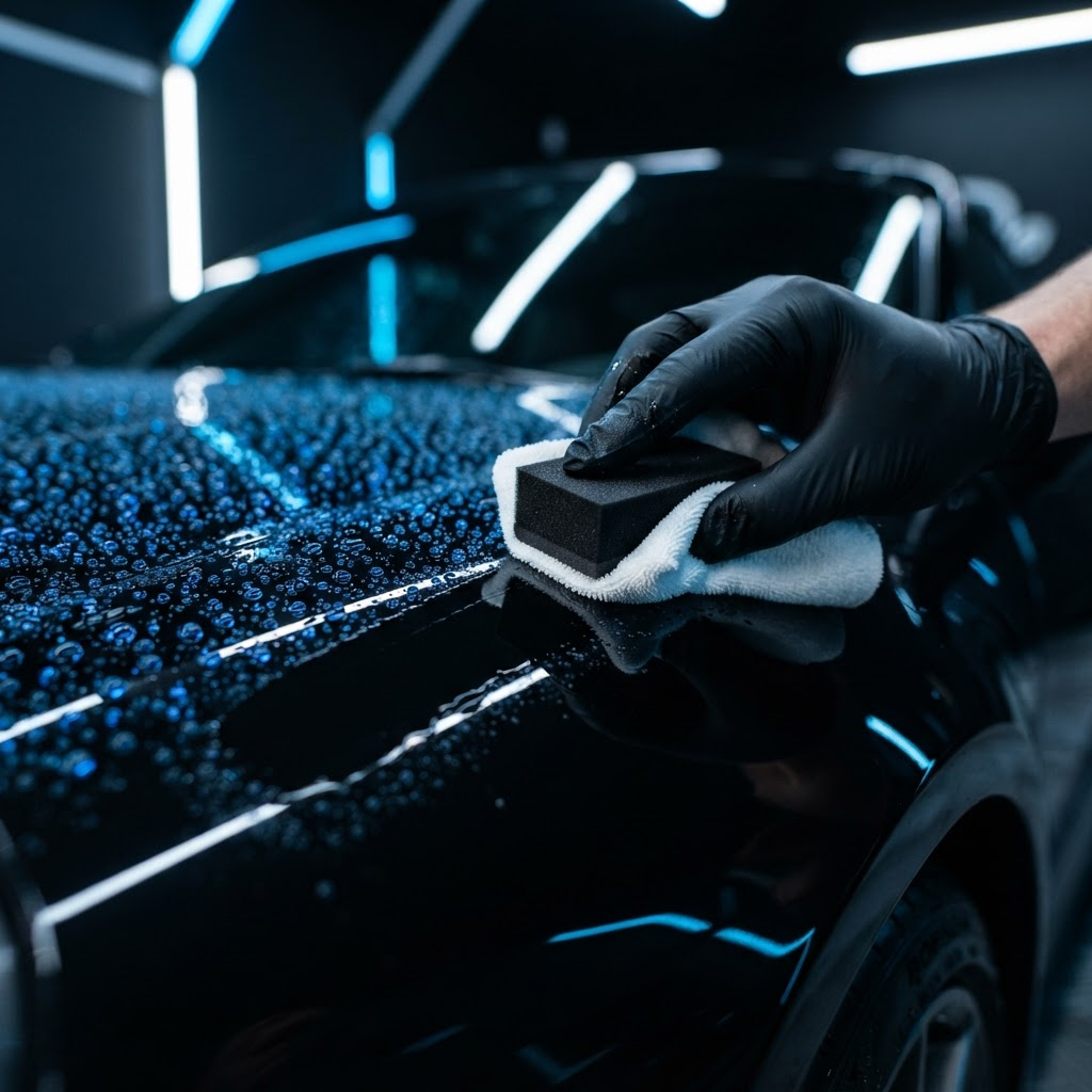 Carrosserie brillante après polissage et protection